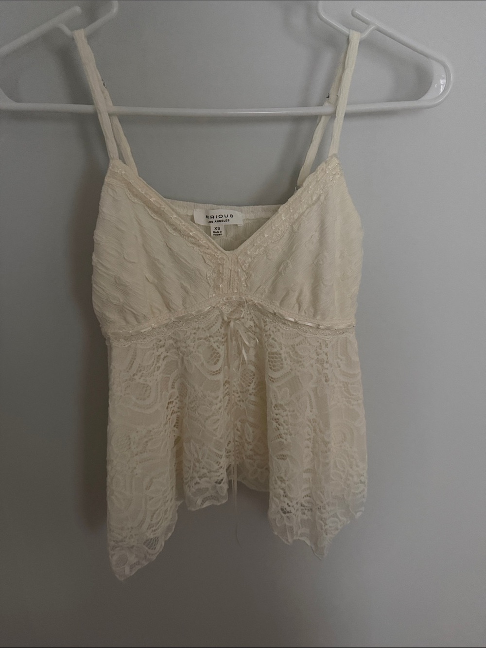 Krious Cream Lace Cami Top